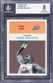 1998-99 Fleer "Classic 61" #32 Karl Malone (#45/61) - BGS NM-MT 8